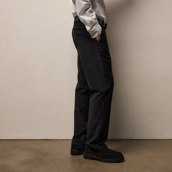 Cotton Cashmere Corduroy Suit Pant in Black | James Perse Los Angeles