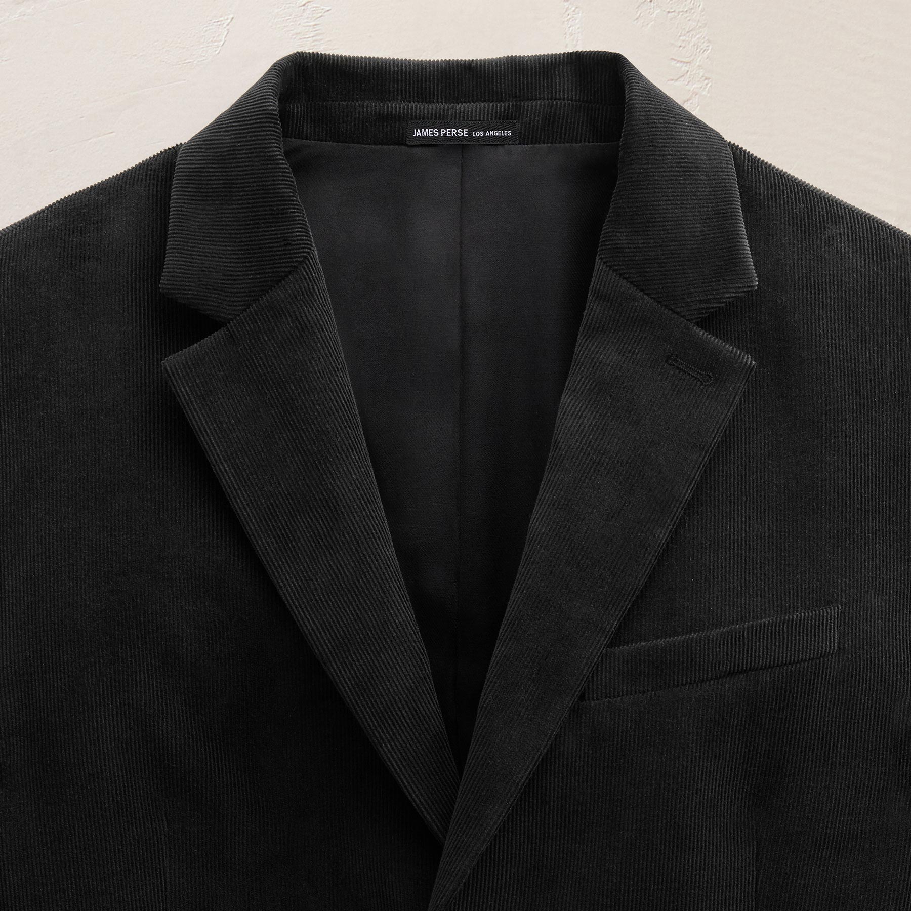 Cotton Cashmere Corduroy Suit Jacket in Black | James Perse Los Angeles FLAT