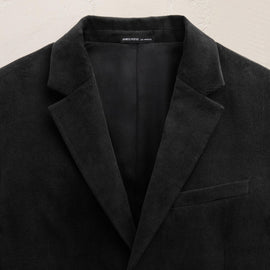 Cotton Cashmere Corduroy Suit Jacket in Black | James Perse Los Angeles FLAT