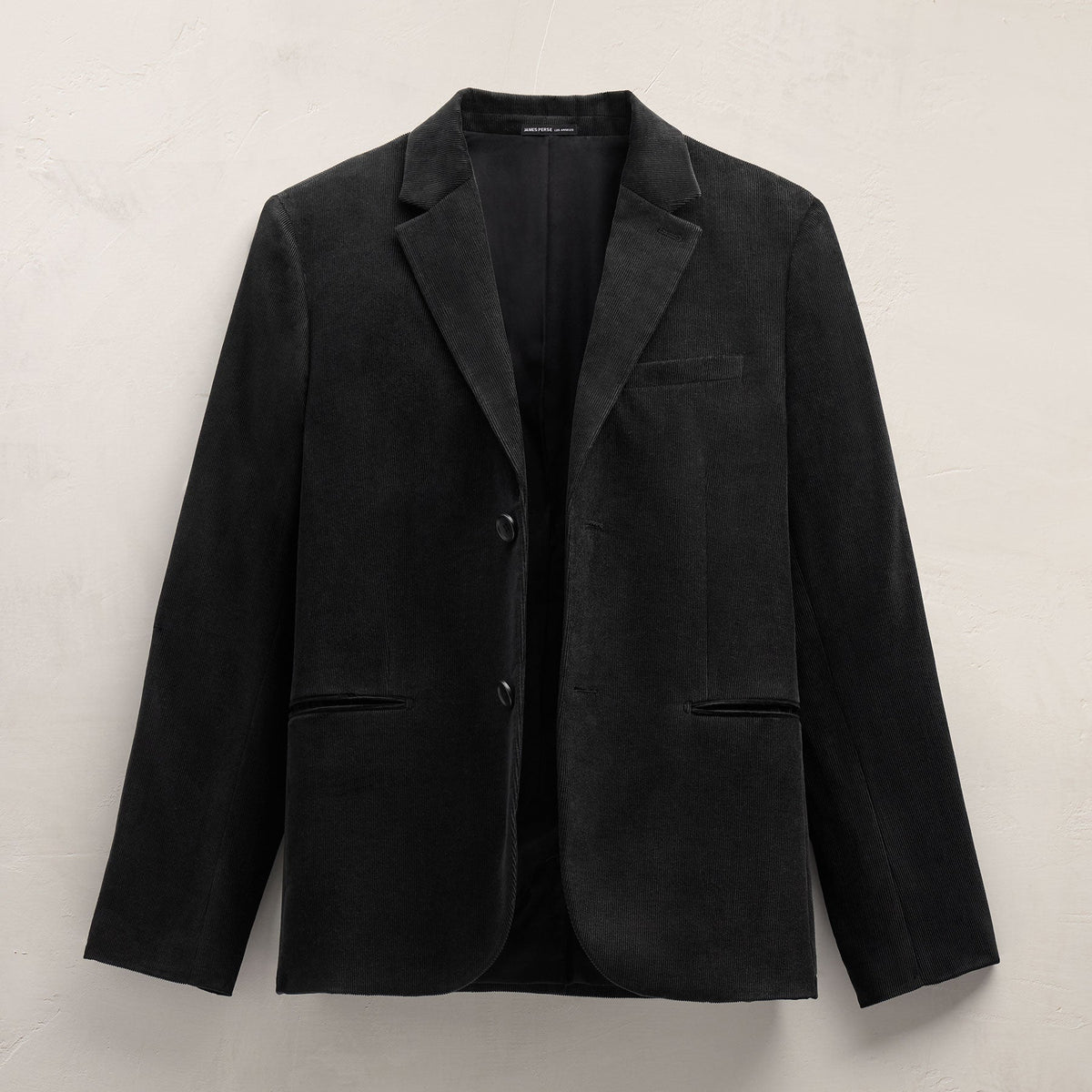 Cotton Cashmere Corduroy Suit Jacket in Black | James Perse Los Angeles