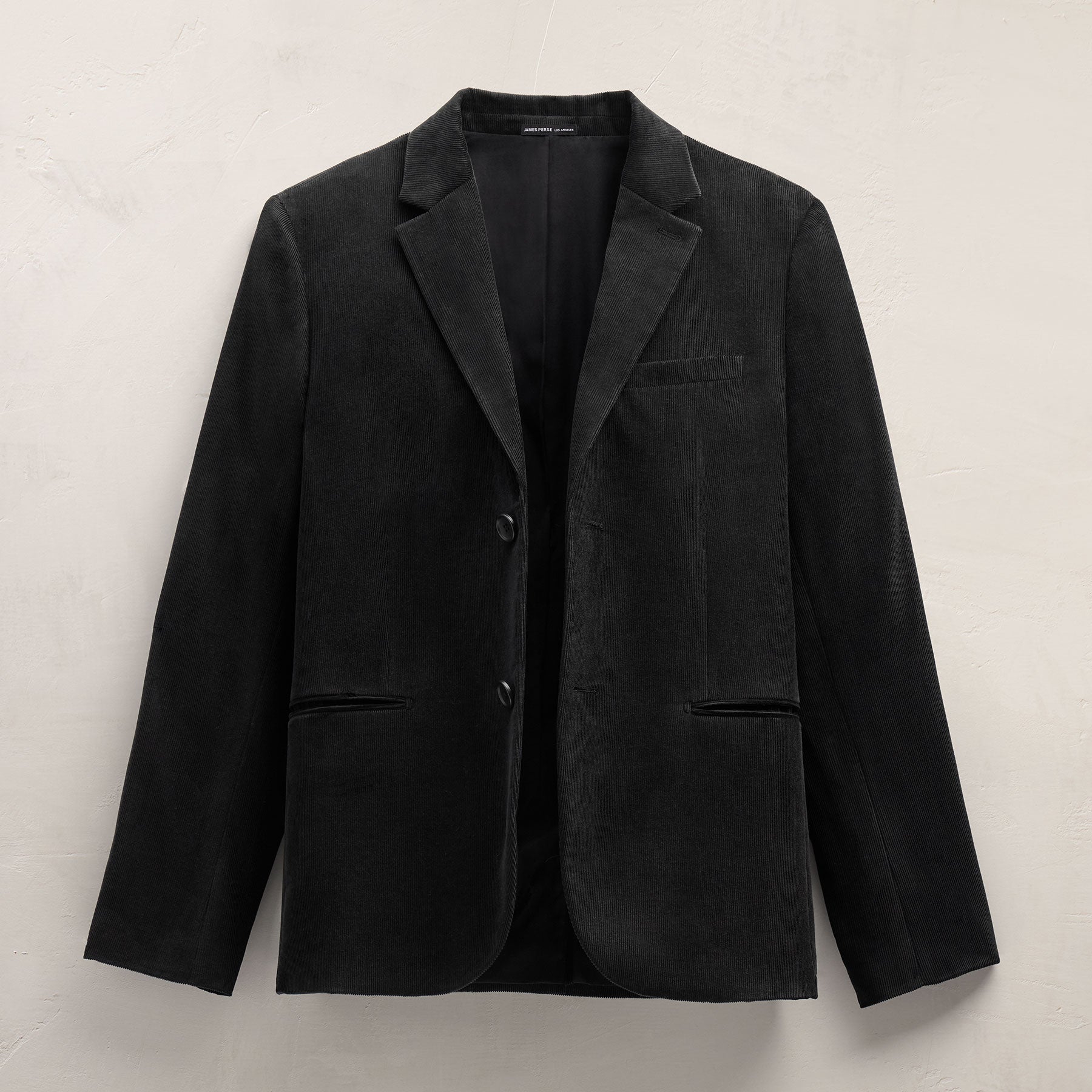Cotton Cashmere Corduroy Suit Jacket in Black | James Perse Los Angeles FLAT