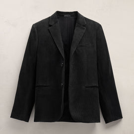 Cotton Cashmere Corduroy Suit Jacket in Black | James Perse Los Angeles FLAT