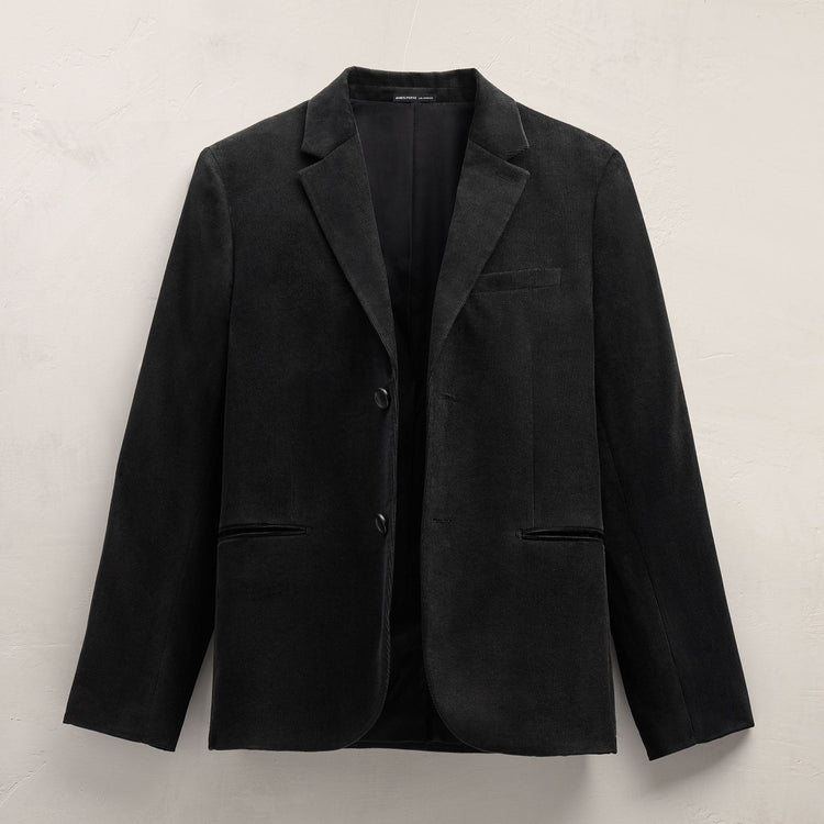 Cotton Cashmere Corduroy Suit Jacket in Black | James Perse Los Angeles
