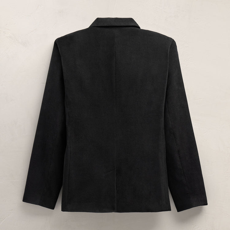 Cotton Cashmere Corduroy Suit Jacket in Black | James Perse Los Angeles