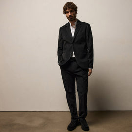 Cotton Cashmere Corduroy Suit Jacket in Black | James Perse Los Angeles