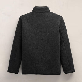 Double Faced Wool Jacket in Coal/Black | James Perse Los Angeles FLAT