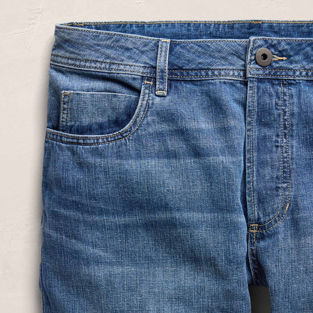 Classic Linen Denim Pant in Medium Wash | James Perse Los Angeles