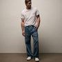 Linen Denim Drawstring Pant in Blue Wash | James Perse Los Angeles