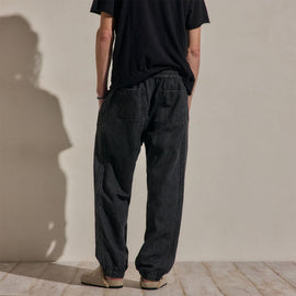 Linen Denim Drawstring Jogger in Black Wash | James Perse Los Angeles