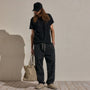 Linen Denim Drawstring Jogger in Black Wash | James Perse Los Angeles