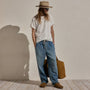Linen Denim Drawstring Jogger in Medium Wash | James Perse Los Angeles