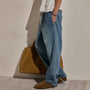 Linen Denim Drawstring Jogger in Medium Wash | James Perse Los Angeles