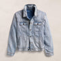 Linen Denim Trucker Jacket in Light Wash | James Perse Los Angeles