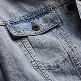 Linen Denim Trucker Jacket in Light Wash | James Perse Los Angeles
