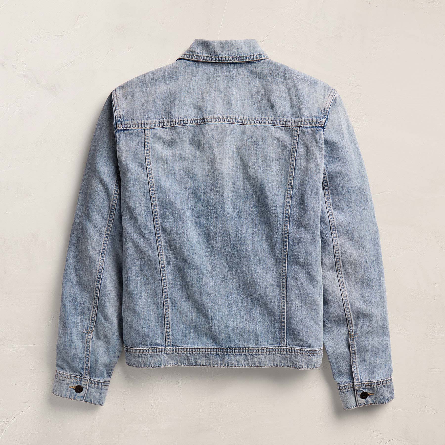 Linen Denim Trucker Jacket in Light Wash | James Perse Los Angeles