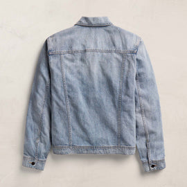 Linen Denim Trucker Jacket in Light Wash | James Perse Los Angeles