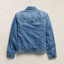 Linen Denim Trucker Jacket in Medium Wash | James Perse Los Angeles