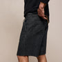 Linen Denim Drawstring Short in Black Wash | James Perse Los Angeles