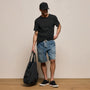 Linen Denim Drawstring Short in Blue Wash | James Perse Los Angeles