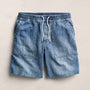 Linen Denim Drawstring Short in Blue Wash | James Perse Los Angeles