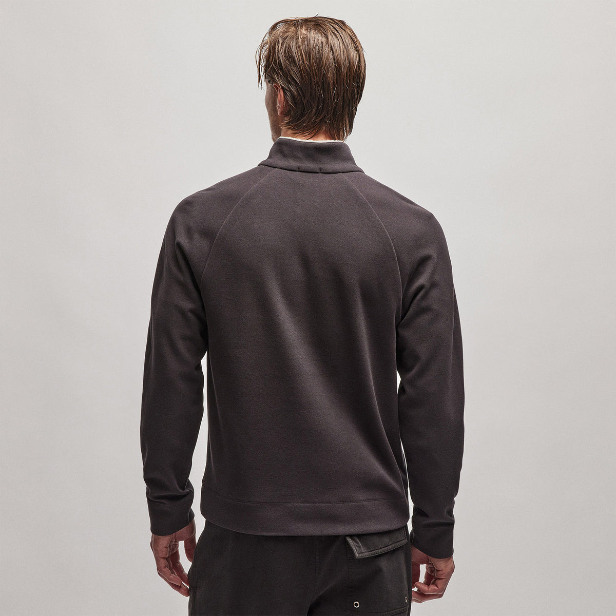 Sherpa Lined Scuba Half Zip in Magma | James Perse Los Angeles