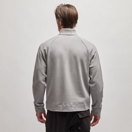 Sherpa Lined Scuba Half Zip in Silver Grey | James Perse Los Angeles