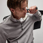 Sherpa Lined Scuba Half Zip in Silver Grey | James Perse Los Angeles