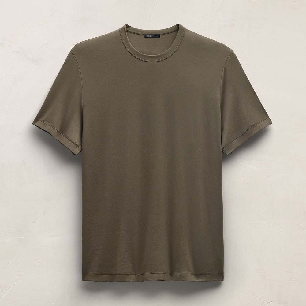 Lotus Jersey Double Ply Crew - Army Green