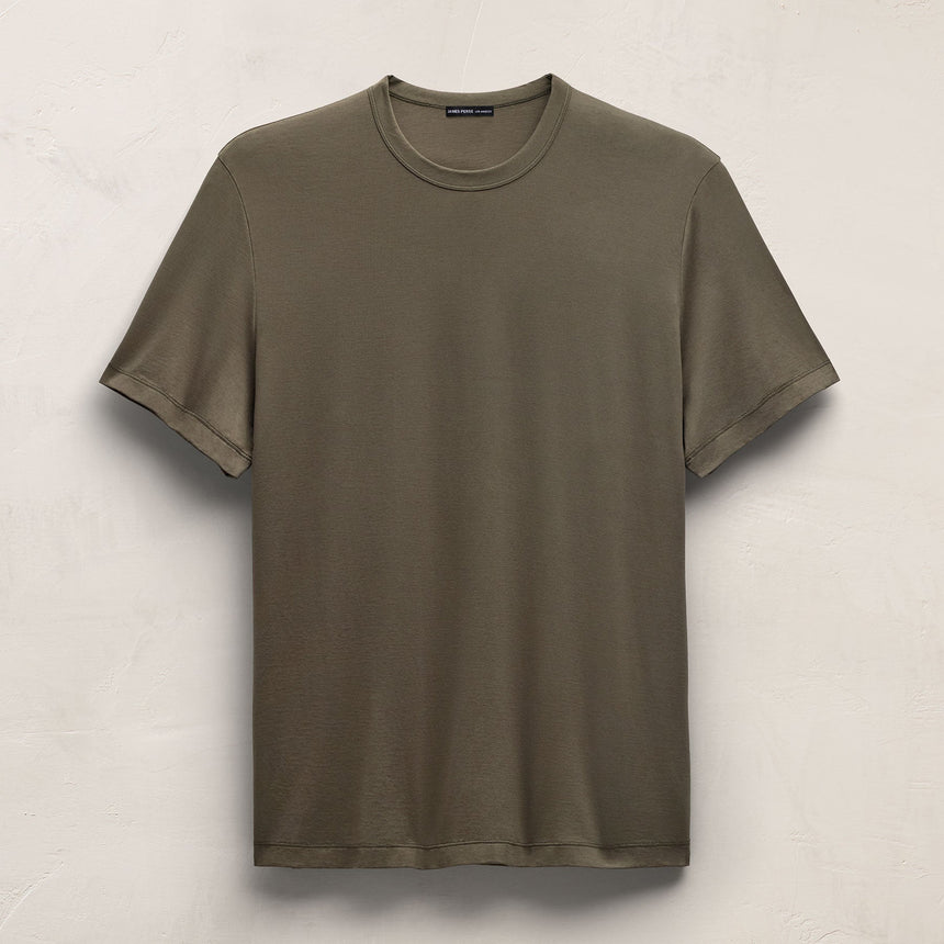 Lotus Jersey Double Ply Crew - Army Green