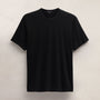 Double Ply Lotus Jrsy Short Sleeve Crew in Black | James Perse Los Angeles