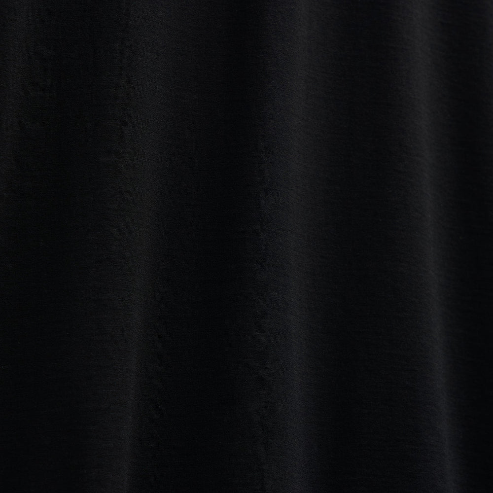 Double Ply Lotus Jrsy Short Sleeve Crew in Black | James Perse Los Angeles FLAT