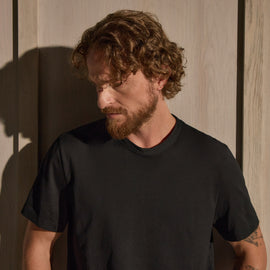 Lotus Jersey Double Ply Crew - Black
