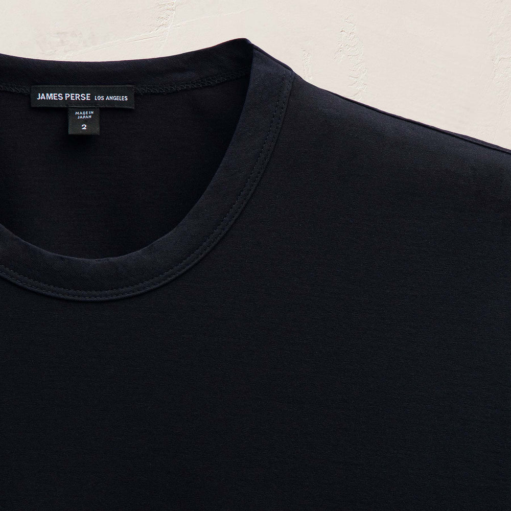 Double Ply Lotus Jrsy Short Sleeve Crew in Deep | James Perse Los Angeles FLAT