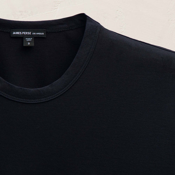 Double Ply Lotus Jrsy Short Sleeve Crew in Deep | James Perse Los Angeles