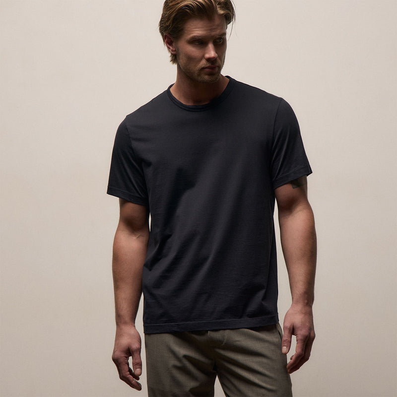 Lotus Jersey Double Ply Crew in Deep | James Perse Los Angeles