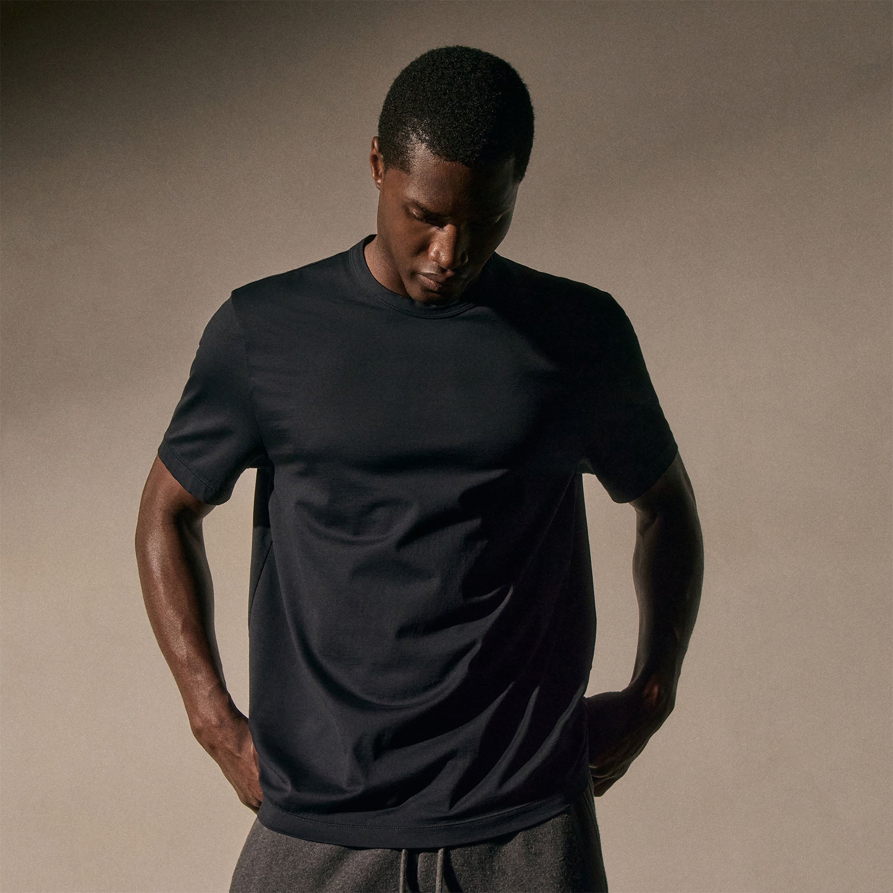 james perse Lotus Jersey Double Ply Crew Deep