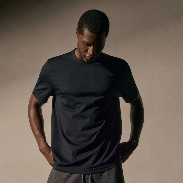 Lotus Jersey Double Ply Crew in Deep | James Perse Los Angeles