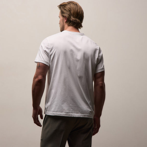 Lotus Jersey Double Ply Crew in White | James Perse Los Angeles