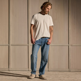 Lotus Jersey Double Ply Crew - White