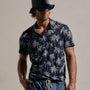 Palm Print Performance Pique Polo in Navy Print | James Perse Los Angeles