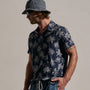 Palm Print Performance Pique Polo in Navy Print | James Perse Los Angeles