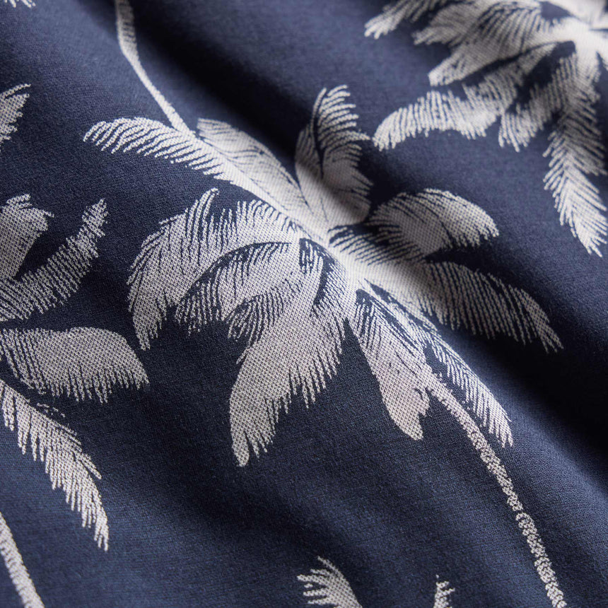 Palm Print Performance Pique Polo in Navy Print | James Perse Los Angeles