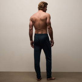 Luxe Lotus Jersey Tapered Lounge Pant in French Navy | James Perse Los Angeles