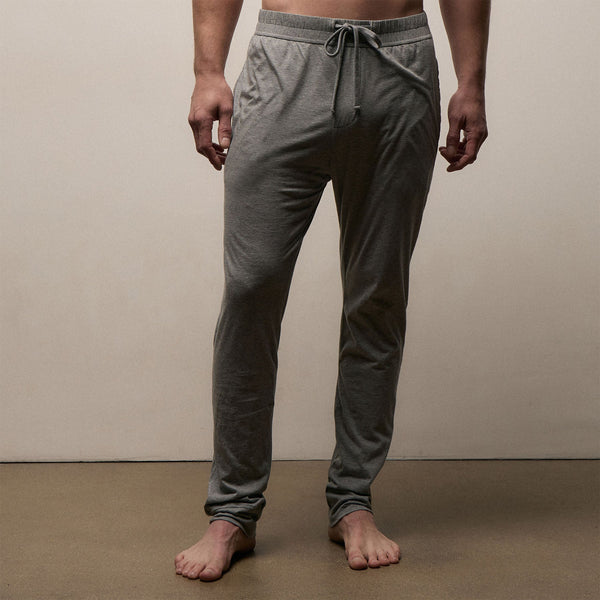 Luxe Lotus Jersey Tapered Lounge Pant in Heather Grey | James Perse Los Angeles
