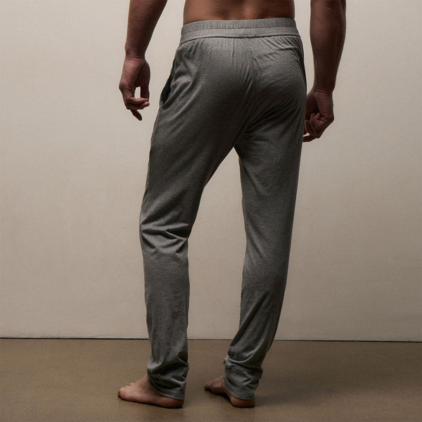 Luxe Lotus Jersey Tapered Lounge Pant in Heather Grey | James Perse Los Angeles