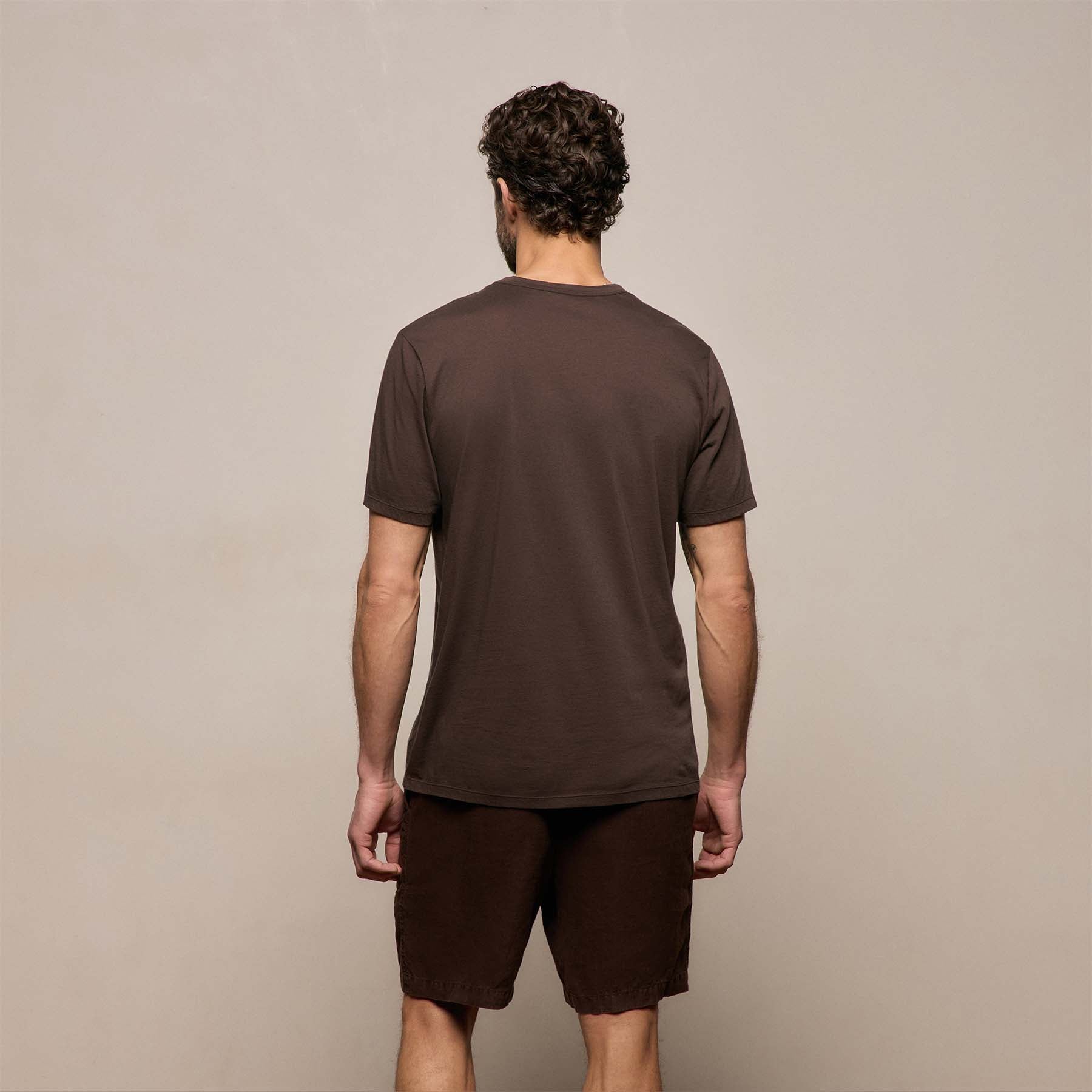 Luxe Lotus Jersey Tee in Bark | James Perse Los Angeles