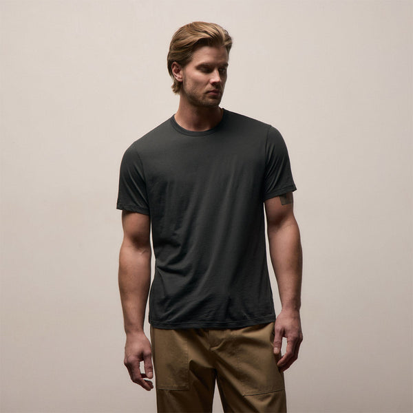 Luxe Lotus Jersey Tee in Carbon | James Perse Los Angeles