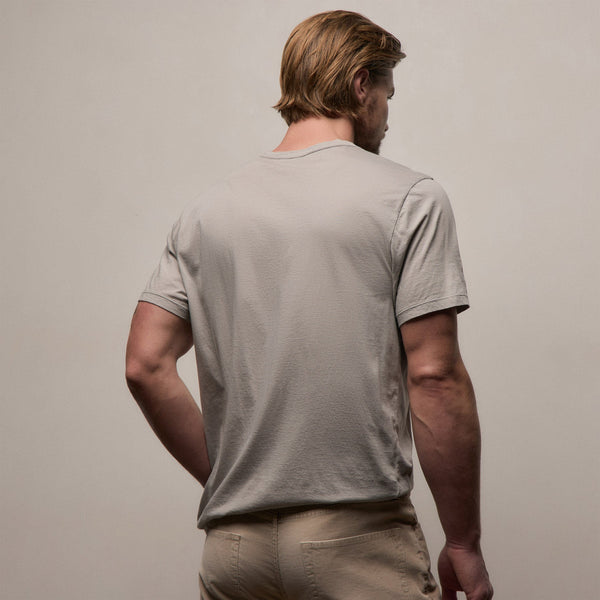 Luxe Lotus Jersey Tee in Fog | James Perse Los Angeles