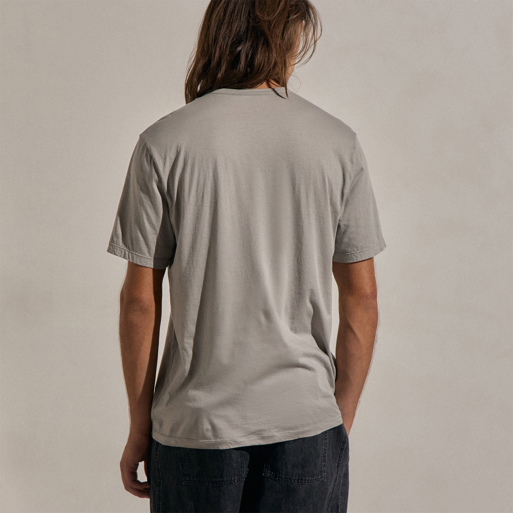 Luxe Lotus Jersey Tee - Fog