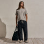 Luxe Lotus Jersey Tee - Fog